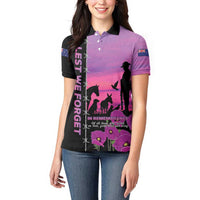 Personalised ANZAC War Animals Women Polo Shirt Lest We Forget Memorial LT15 - Polynesian Pride