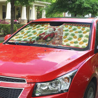 Hawaiian Santa Aloha Pineapple Christmas Auto Sun Shade Mele Kalikimaka - Polynesian Pride