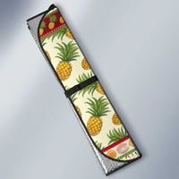 Hawaiian Santa Aloha Pineapple Christmas Auto Sun Shade Mele Kalikimaka - Polynesian Pride