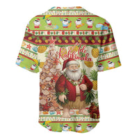 Hawaiian Santa Aloha Pineapple Christmas Baseball Jersey Mele Kalikimaka LT15 - Polynesian Pride