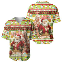 Hawaiian Santa Aloha Pineapple Christmas Baseball Jersey Mele Kalikimaka LT15 - Polynesian Pride