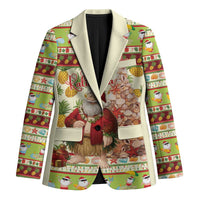 Hawaiian Santa Aloha Pineapple Christmas Blazer Mele Kalikimaka - Polynesian Pride