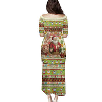 Hawaiian Santa Aloha Pineapple Christmas Family Matching Puletasi and Hawaiian Shirt Mele Kalikimaka - Polynesian Pride