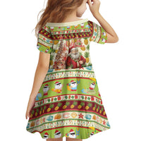 Hawaiian Santa Aloha Pineapple Christmas Family Matching Short Sleeve Bodycon Dress and Hawaiian Shirt Mele Kalikimaka - Polynesian Pride