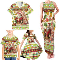 Hawaiian Santa Aloha Pineapple Christmas Family Matching Tank Maxi Dress and Hawaiian Shirt Mele Kalikimaka - Polynesian Pride