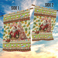 Hawaiian Santa Aloha Pineapple Christmas Garden Flag Mele Kalikimaka - Polynesian Pride
