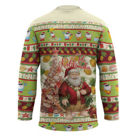 Hawaiian Santa Aloha Pineapple Christmas Hockey Jersey Mele Kalikimaka LT15 - Polynesian Pride