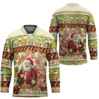 Hawaiian Santa Aloha Pineapple Christmas Hockey Jersey Mele Kalikimaka LT15 - Polynesian Pride
