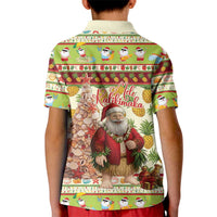 Hawaiian Santa Aloha Pineapple Christmas Kid Polo Shirt Mele Kalikimaka LT15 - Polynesian Pride