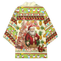 Hawaiian Santa Aloha Pineapple Christmas Kimono Mele Kalikimaka - Polynesian Pride