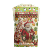 Hawaiian Santa Aloha Pineapple Christmas Knitted V-Neck Vest Mele Kalikimaka - Polynesian Pride