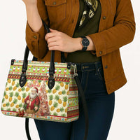 Hawaiian Santa Aloha Pineapple Christmas Leather Bag Mele Kalikimaka - Polynesian Pride