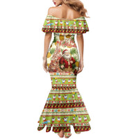 Hawaiian Santa Aloha Pineapple Christmas Mermaid Dress Mele Kalikimaka - Polynesian Pride