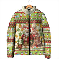 Hawaiian Santa Aloha Pineapple Christmas Padded Jacket Mele Kalikimaka - Polynesian Pride