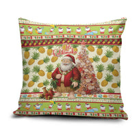 Hawaiian Santa Aloha Pineapple Christmas Pillow Cover Mele Kalikimaka - Polynesian Pride