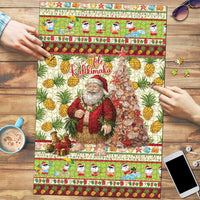 Hawaiian Santa Aloha Pineapple Christmas Puzzle Mele Kalikimaka - Polynesian Pride