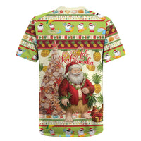 Hawaiian Santa Aloha Pineapple Christmas Rugby Jersey Mele Kalikimaka LT15 - Polynesian Pride