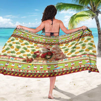 Hawaiian Santa Aloha Pineapple Christmas Sarong Mele Kalikimaka - Polynesian Pride