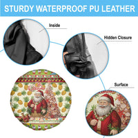 Hawaiian Santa Aloha Pineapple Christmas Spare Tire Cover Mele Kalikimaka - Polynesian Pride