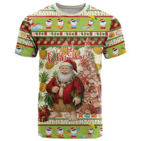 Hawaiian Santa Aloha Pineapple Christmas T Shirt Mele Kalikimaka LT15 Cream - Polynesian Pride