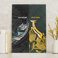 New Zealand and South Africa Rugby Canvas Wall Art Silver Fern With Springboks