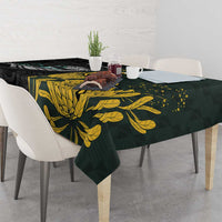 New Zealand and South Africa Rugby Tablecloth Silver Fern With Springboks LT15 - Polynesian Pride