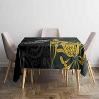 New Zealand and South Africa Rugby Tablecloth Silver Fern With Springboks LT15 - Polynesian Pride
