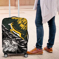 New Zealand and South Africa Rugby Luggage Cover Maori Kiwi With Springboks