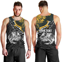 New Zealand and South Africa Rugby Personalised Men Tank Top Maori Kiwi With Springboks