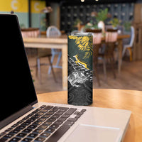 New Zealand and South Africa Rugby Personalised Skinny Tumbler Maori Kiwi With Springboks
