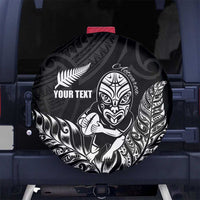 New Zealand Silver Fern Rugby Custom Spare Tire Cover Maori Tiki Black Version