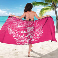 New Zealand Silver Fern Rugby Custom Sarong Maori Tiki Pink Version