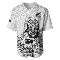 New Zealand Silver Fern Rugby Custom Baseball Jersey Maori Tiki White Version