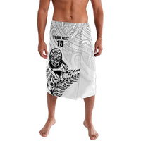 New Zealand Silver Fern Rugby Custom Lavalava Maori Tiki White Version