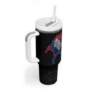 Iceland Viking Culture Tumbler With Handle Norse Mythology Raven Tattoo