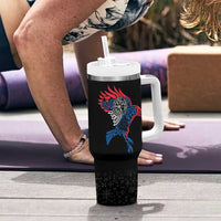 Iceland Viking Culture Tumbler With Handle Norse Mythology Raven Tattoo