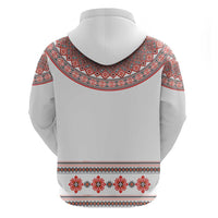 Bulgarian Embroidery Style Seamless Pattern Hoodie