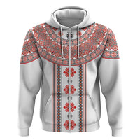 Bulgarian Embroidery Style Seamless Pattern Hoodie