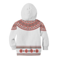 Bulgarian Embroidery Style Seamless Pattern Kid Hoodie