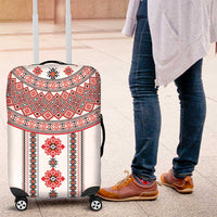 Bulgarian Embroidery Style Seamless Pattern Luggage Cover