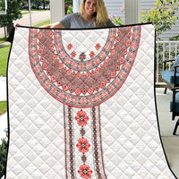 Bulgarian Embroidery Style Seamless Pattern Quilt