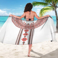 Bulgarian Embroidery Style Seamless Pattern Sarong