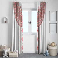 Bulgarian Embroidery Style Seamless Pattern Window Curtain