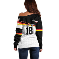 Custom Germany Football Off Shoulder Sweater Come On DFB-Team