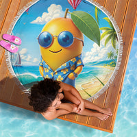 Funny Hawaii Mango Beach Blanket Tropical Summer Beach Mascot Vacation LT19 - Polynesian Pride