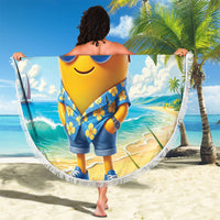 Funny Hawaii Mango Beach Blanket Tropical Summer Beach Mascot Vacation LT19 - Polynesian Pride