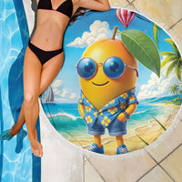 Funny Hawaii Mango Beach Blanket Tropical Summer Beach Mascot Vacation LT19 - Polynesian Pride