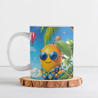 Funny Hawaii Mango Ceramic Mug Tropical Summer Beach Mascot Vacation
