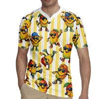 Funny Hawaii Mango Hip Hop Cartoon Rugby Jersey Summer Beach Party