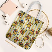 Funny Hawaii Mango Hip Hop Cartoon Tote Bag Summer Beach Party LT19 White Strap One Size Yellow - Polynesian Pride